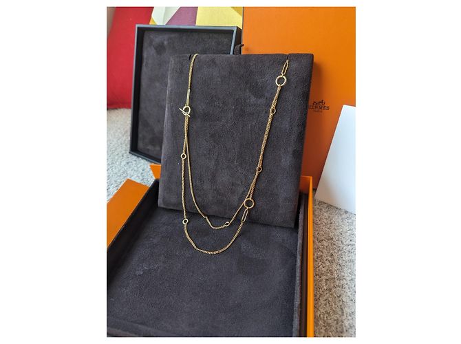 Hermès Collana lunga Echappée 18k Certificato scatola oro rosa Gold hardware - vista 2