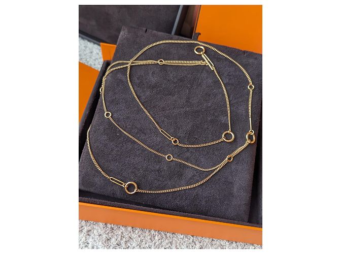 Hermès Collana lunga Echappée 18k Certificato scatola oro rosa Gold hardware - vista 4