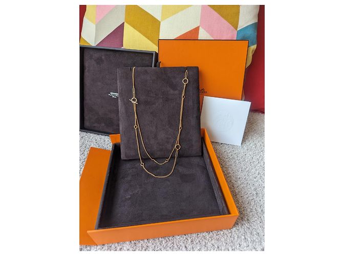 Hermès Collana lunga Echappée 18k Certificato scatola oro rosa Gold hardware - vista 7