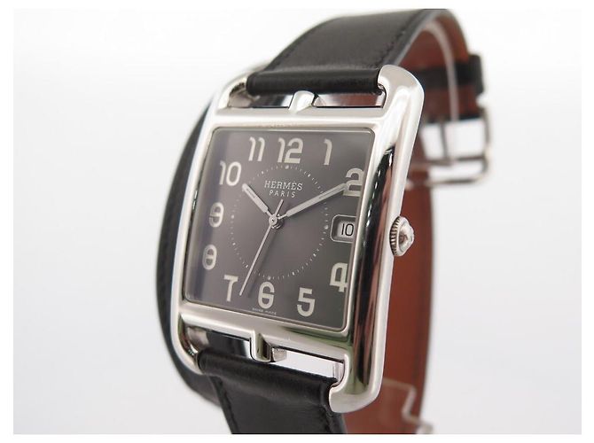 Relógio Hermès Cape Cod CC1.810 GMT 46 RELÓGIO DE AÇO TORRE MM forrado Prata - vista 2