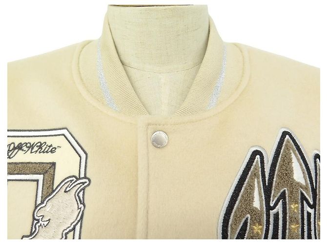 Off White NOVA JAQUETA OFF-WHITE VARSITY AC MILAN EDIÇÃO LIMITADA M 48 Jacket jacket - vista 2