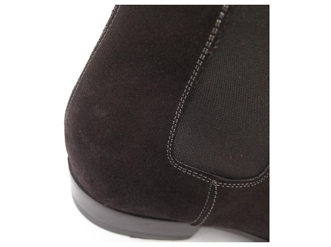 SCARPE SAINT LAURENT WYATT 443208 41 SCARPE STIVALI STIVALI IN CAMOSCIO MARRONE - vista 5