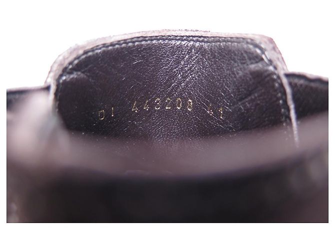 SCARPE SAINT LAURENT WYATT 443208 41 SCARPE STIVALI STIVALI IN CAMOSCIO MARRONE - vista 7