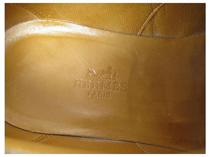 Hermès HERMES DOPO LE DERBY 42 SCARPE CON PUNTA A FIORE IN NABUK GRIGIO - vista 4