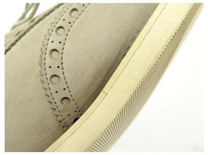 Hermès HERMES DOPO LE DERBY 42 SCARPE CON PUNTA A FIORE IN NABUK GRIGIO - vista 5