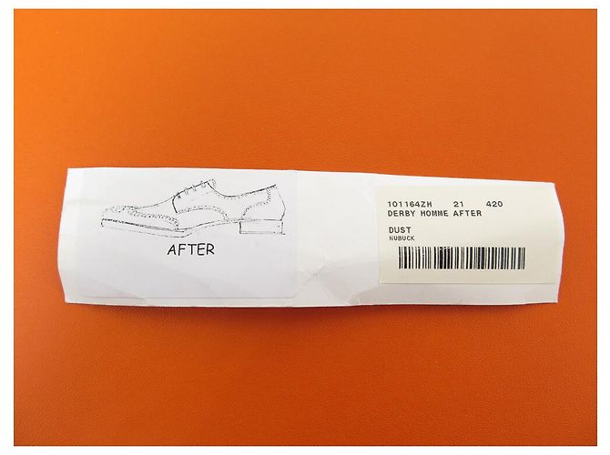 Hermès HERMES DOPO LE DERBY 42 SCARPE CON PUNTA A FIORE IN NABUK GRIGIO - vista 9