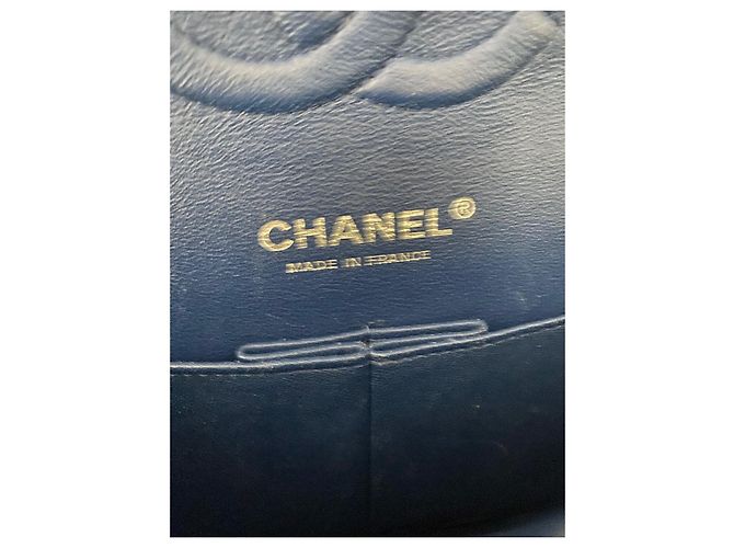 Borsa a mano Chanel Timeless Classic in pelle blu - vista 11