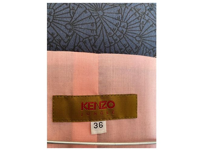 Jaqueta curta Kenzo Jungle azul marinho algodão - vista 3