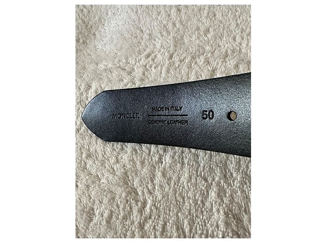 Moncler Schwarzer Ledergürtel - Ansicht 10