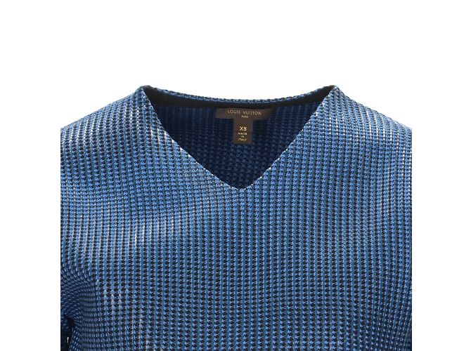 Top con cuello en V de Louis Vuitton Azul - vista 3