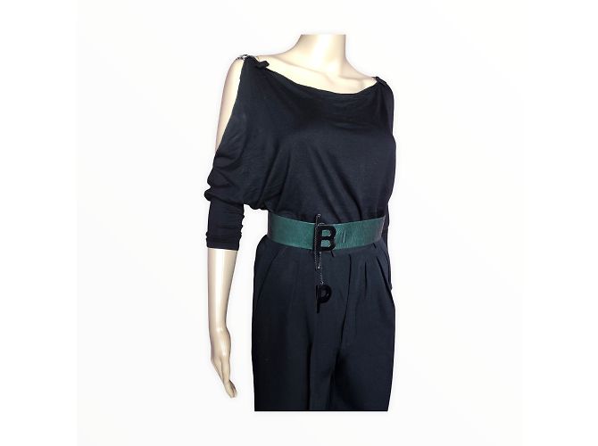 Autre Marque BERNARD PERRIS Gürtel T.Internationales XS-Leder Grün - Ansicht 5