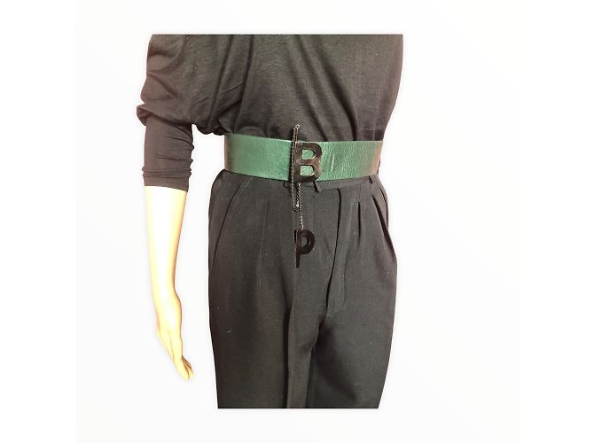 Autre Marque BERNARD PERRIS Gürtel T.Internationales XS-Leder Grün - Ansicht 7
