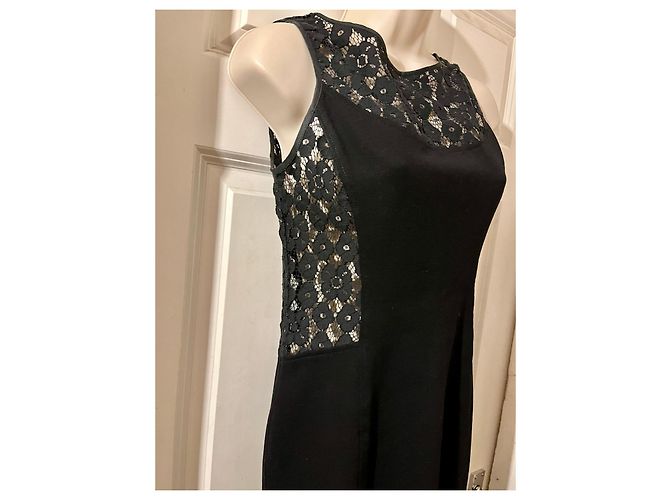 Moschino Cheap And Chic Kleines Schwarzes mit Spitzeneinsätzen - Ansicht 2