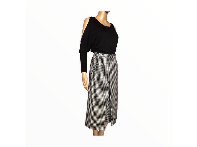 Céline CELINE Gonne T.fr 38 WOOL Nero - vista 10