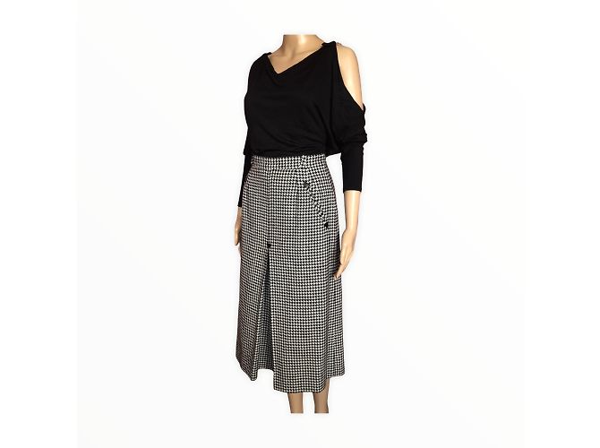 Céline CELINE Gonne T.fr 38 WOOL Nero - vista 3