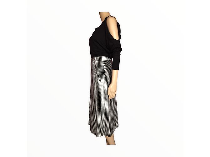 Céline CELINE Gonne T.fr 38 WOOL Nero - vista 6