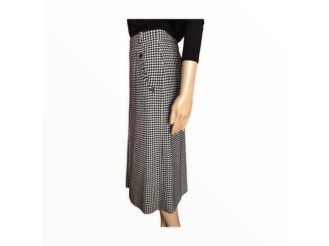 Céline CELINE Gonne T.fr 38 WOOL Nero - vista 8