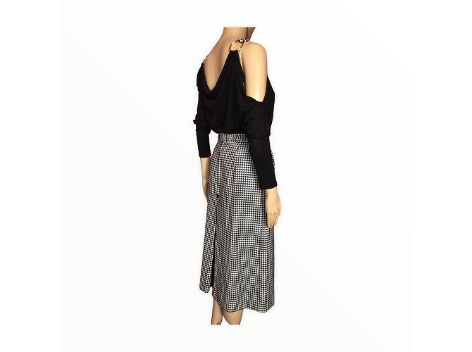 Céline CELINE Gonne T.fr 38 WOOL Nero - vista 9