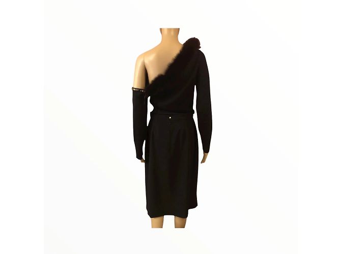 THIERRY MUGLER Gonne T.fr 38 silk Nero - vista 4