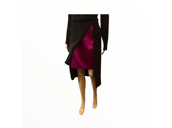 THIERRY MUGLER Gonne T.fr 38 silk Nero - vista 6