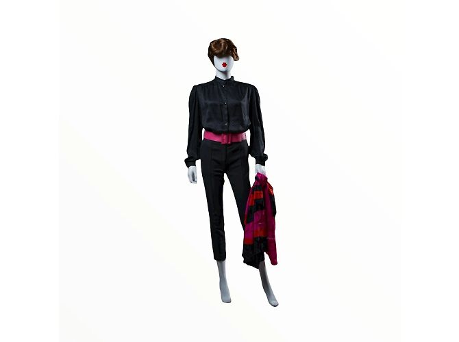 YVES SAINT LAURENT Gürtel T.cm 85 Rindsleder Pink - Ansicht 2