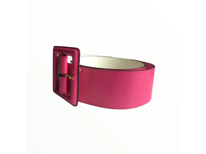 YVES SAINT LAURENT Gürtel T.cm 85 Rindsleder Pink - Ansicht 4