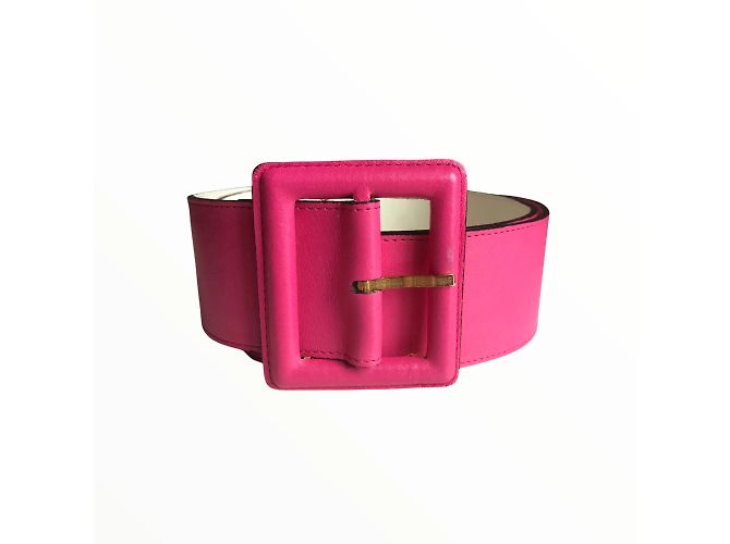YVES SAINT LAURENT Gürtel T.cm 85 Rindsleder Pink - Ansicht 5