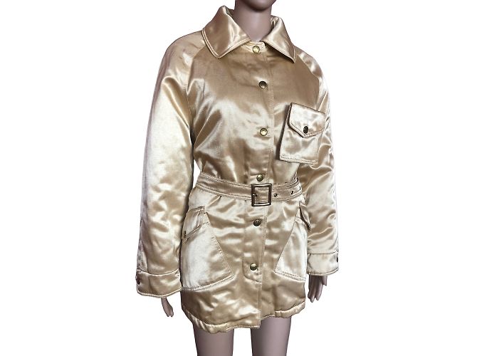 MOSCHINO Abrigos T.fr 38 Algodón Dorado - vista 2
