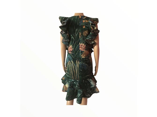KENZO Vestidos T.fr 38 Algodón Verde - vista 2