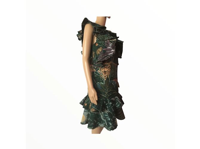 KENZO Vestidos T.fr 38 Algodón Verde - vista 4