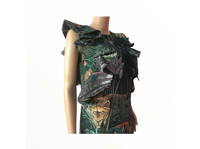 KENZO Vestidos T.fr 38 Algodón Verde - vista 5