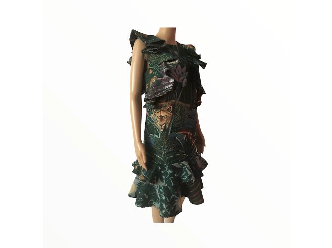 KENZO Vestidos T.fr 38 Algodón Verde - vista 7