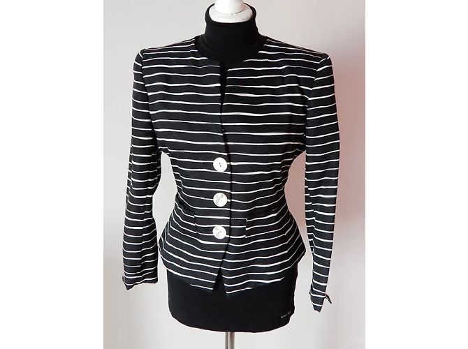 YVES SAINT LAURENT Chaquetas T.fr 38 Algodón Negro - vista 5