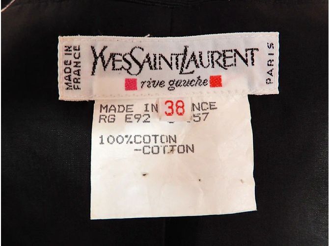 YVES SAINT LAURENT Chaquetas T.fr 38 Algodón Negro - vista 8