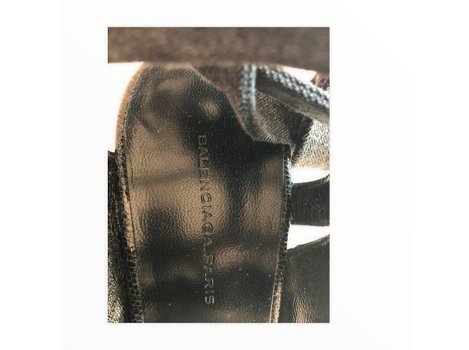 BALENCIAGA Sandali T.IT 36 vacchetta Nero - vista 11