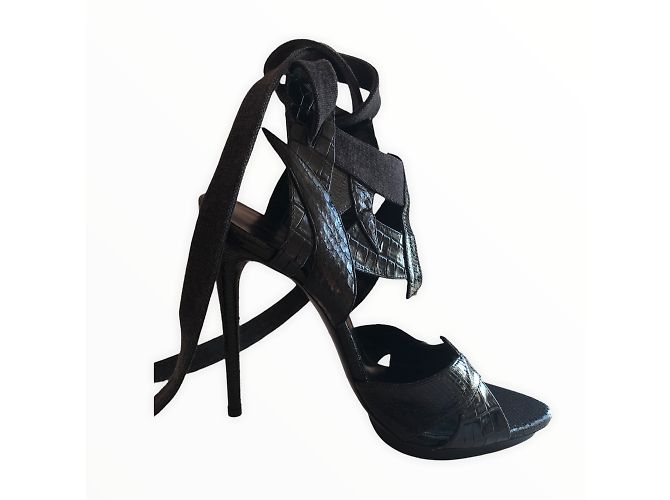 BALENCIAGA Sandali T.IT 36 vacchetta Nero - vista 2