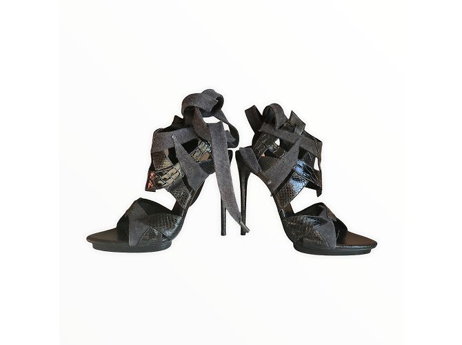 BALENCIAGA Sandali T.IT 36 vacchetta Nero - vista 7