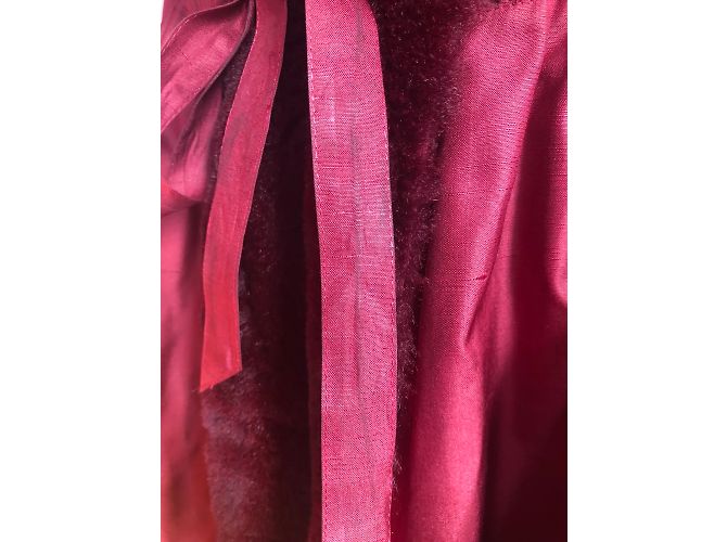 YVES SAINT LAURENT Abrigos T.fr 40 Piel Burdeos - vista 10