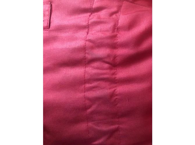 YVES SAINT LAURENT Abrigos T.fr 40 Piel Burdeos - vista 11