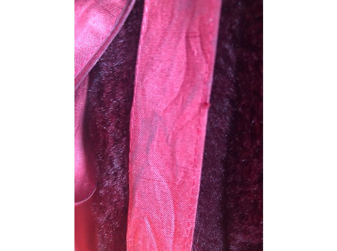 YVES SAINT LAURENT Abrigos T.fr 40 Piel Burdeos - vista 12