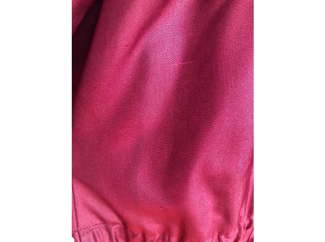 YVES SAINT LAURENT Abrigos T.fr 40 Piel Burdeos - vista 16