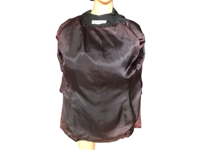 CHRISTIAN DIOR Chaquetas T.fr 38 Seda Negro - vista 10