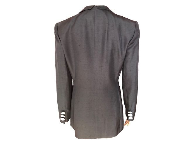 CHRISTIAN DIOR Chaquetas T.fr 38 Seda Negro - vista 2