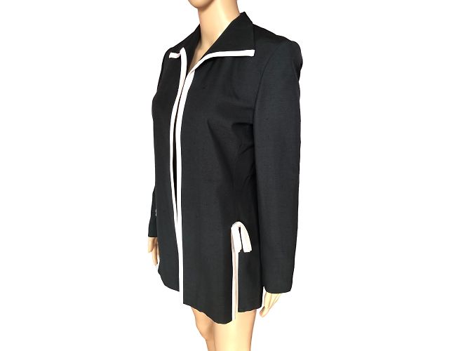 CHRISTIAN DIOR Chaquetas T.fr 38 Seda Negro - vista 6