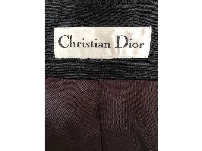 CHRISTIAN DIOR Chaquetas T.fr 38 Seda Negro - vista 7