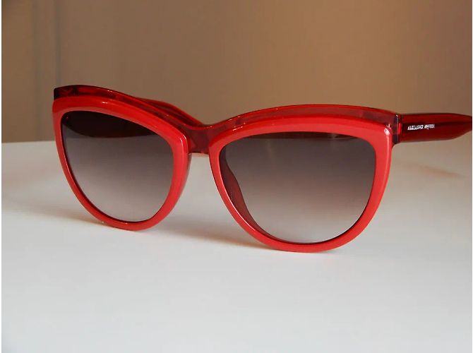 ALEXANDER MCQUEEN Occhiali da sole T.  plastica Rosso - vista 2
