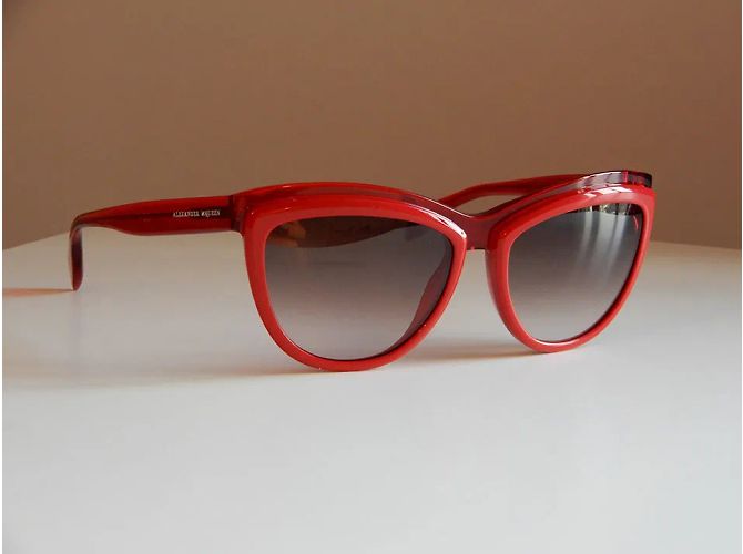 ALEXANDER MCQUEEN Occhiali da sole T.  plastica Rosso - vista 3
