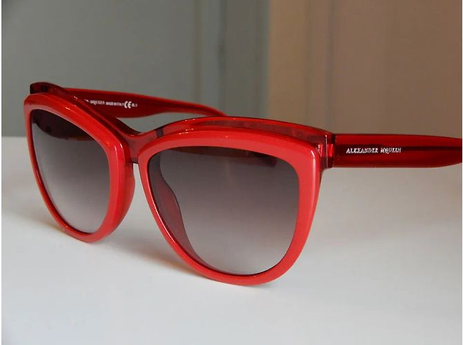 ALEXANDER MCQUEEN Occhiali da sole T.  plastica Rosso - vista 5