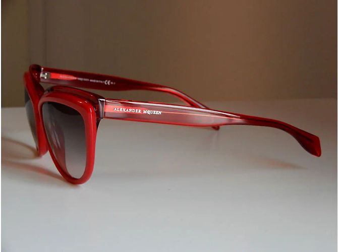 ALEXANDER MCQUEEN Occhiali da sole T.  plastica Rosso - vista 6