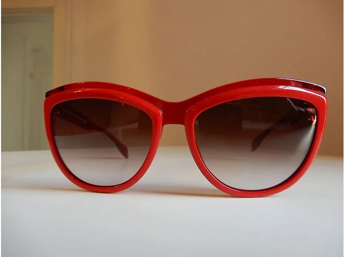 ALEXANDER MCQUEEN Occhiali da sole T.  plastica Rosso - vista 7